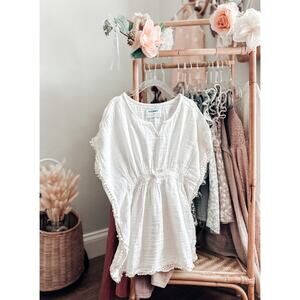 Beachside moments Flowy Boho Crochet Trim Swim Coverup Dress 5T